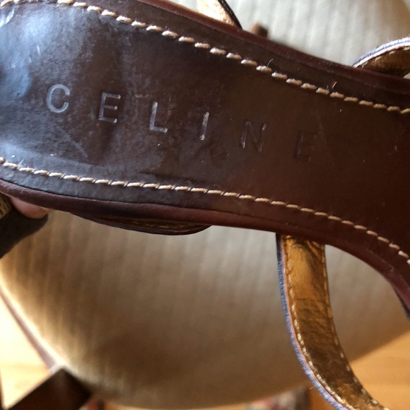 Celine brown women shoes size 36.5C, heels 2” - Picture 4 of 7